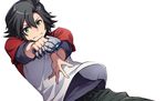  black_hair captain_earth green_eyes male_focus manatsu_daichi minato_fumi official_art solo 