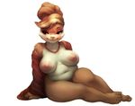  blonde_hair breasts brown_eyes cassetterecorder chubby female hair lagomorph mammal milf mother necklace nipples parent plain_background rabbit solo voluptuous white_background 