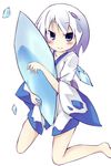  bad_id bad_pixiv_id barefoot blue_eyes costume froslass gen_4_pokemon highres ice japanese_clothes personification pokemon seseragi simple_background smile solo white_background white_hair 