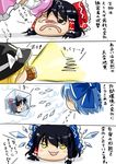  aka-kabuto_no_gema black_hair blonde_hair blue_hair blush_stickers braid cirno hakurei_reimu hat highres kirisame_marisa parody remilia_scarlet rockman short_hair tears touhou translated wings witch_hat yellow_eyes yukkuri_shiteitte_ne ze_(phrase) 