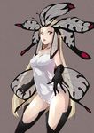  aerie_(bravely_default) blonde_hair bravely_default:_flying_fairy bravely_default_(series) fairy gloves head_wings highres kobiemon long_hair pointy_ears red_eyes solo spoilers tongue tongue_out wings 