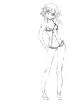  adapted_costume akizuki_ryou_(artist) bikini greyscale highres kill_la_kill matoi_ryuuko monochrome senketsu swimsuit 