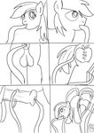  balls big_macintosh_(mlp) black_and_white comic cutie_mark daring_do_(mlp) daring_doo duo earth_pony equine female friendship_is_magic hair horse jbond male mammal monochrome my_little_pony object_in_mouth pegasus penis pony tentacles wings 