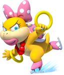  blue_eyes bow bracelet female jewelry koopalings lips looking_at_viewer mario_bros necklace nintendo official_art solo spikes unknown_artist video_games wendy_o_koopa 