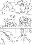  balls big_macintosh_(mlp) black_and_white comic cutie_mark daring_do_(mlp) daring_doo duo earth_pony equine female friendship_is_magic hair horse jbond male mammal monochrome my_little_pony object_in_mouth pegasus penis pony pussy tentacles wings 