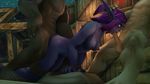  animated bound breasts elf erection fellatio female from_behind group group_sex male muscles night_elf nipples nude oral oral_sex outside pecs penetration penis rexx_(artist) sex side_view spitroast straight threesome video_games warcraft 