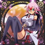  black_hair breasts covered_nipples earrings green_eyes impossible_clothes jewelry large_breasts long_hair looking_at_viewer luna_(yuu-gi-ou_zexal) masako_(sabotage-mode) miniskirt multicolored_hair panties pantyshot pink_hair red_hair sitting skirt solo underwear yuu-gi-ou yuu-gi-ou_zexal 