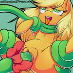  applejack_(mlp) blonde_hair bow earth_pony equine female feral friendship_is_magic fur green_eyes hair hentagon horse mammal my_little_pony open_mouth orange_fur penetration pony pussy sex solo tentacles tongue tongue_out vaginal vaginal_penetration 