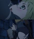  1boy 1girl animated animated_gif blonde_hair blush hitsugi_no_chaika sexually_suggestive tooru_acura toru_acura zita_brusasco 