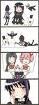  4koma ? absurdres akemi_homura ayukazu black_hair blush bow braid closed_eyes comic crying drawing dress familiar_(madoka_magica) funeral_dress glasses hairband highres holding_hands liese_(madoka_magica) lilia_(madoka_magica) long_hair looking_at_viewer lotte_(madoka_magica) mahou_shoujo_madoka_magica mahou_shoujo_madoka_magica_movie pov purple_eyes red-framed_eyewear school_uniform semi-rimless_eyewear simple_background smile spoilers square_mouth twin_braids under-rim_eyewear white_background 