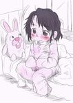  1girl child freckles ishida_maria koe_no_katachi stuffed_animal stuffed_toy toy 