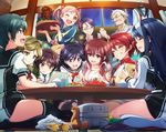  6+girls :d ;d ^_^ ahoge amagi_mizuha bag bird black_hair black_legwear blue_hair blush bottle bowl brown_eyes brown_hair closed_eyes clothes_hanger computer cup everyone food fork futaba_aoi_(vividred_operation) glasses green_eyes green_hair grin hair_bobbles hair_ornament hairband hairclip holding isshiki_akane isshiki_kenjirou isshiki_mashiro isshiki_momo jacket jewelry kneehighs knife kuroki_rei laptop long_hair michairu mug multiple_girls national_shin_ooshima_school_uniform necklace necktie one_eye_closed open_mouth photo_(object) pink_eyes pink_hair plastic_bag profile purple_eyes red_eyes red_hair revision ribbon rice rimless_eyewear saegusa_wakaba school_uniform scrunchie semi-rimless_eyewear serafuku shijou_yuuri shinomiya_himawari short_hair short_shorts short_twintails shorts sitting sleeves_rolled_up smile soy_sauce sparkle stuffed_animal stuffed_toy sweatdrop table thighhighs tomato track_jacket tray twintails under-rim_eyewear uso-kun vividred_operation white_legwear yellow_eyes 