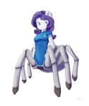  alasou alpha_channel anthro anthrofied arachnid arthropod blue_eyes clothing drider female friendship_is_magic hair looking_at_viewer monster monster_girl my_little_pony plain_background purple_hair rarity_(mlp) smile solo spider transparent_background 