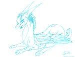  digital dragon drawing drawing_request eye female feral goina hi_res mammal paws perusing scale solo tackto 