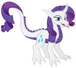  cutie_mark dragon female friendship_is_magic hi_res horn magister39 my_little_pony rarity_(mlp) smile solo species_swap 