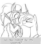  duo equine eye_contact female feral friendship_is_magic half-closed_eyes horn horse king_sombra_(mlp) male mammal mickeymonster my_little_pony pony princess_luna_(mlp) scared unicorn winged_unicorn wings 