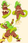  anal anal_penetration blush bottomless breasts clothed clothing female interspecies kaboozey masturbation penetration pussy solo video_games wakfu 