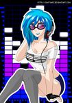  breasts female friendship_is_magic human humanized looking_at_viewer mammal my_little_pony smile solo vinyl_scratch_(mlp) zantyarz 