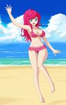  bikini breasts cleavage clothed clothing female friendship_is_magic human humanized looking_at_viewer mammal my_little_pony pinkie_pie_(mlp) skimpy smile solo swimsuit zantyarz 