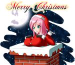  alpha_channel big_breasts blue_eyes breasts christmas clothed clothing cute english_text female fluttershy_(mlp) friendship_is_magic hair holidays human humanized mammal my_little_pony pink_hair solo stuck text zantyarz 