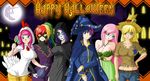  absurd_res applejack_(mlp) big_breasts breasts cleavage clothed clothing cute female fluttershy_(mlp) friendship_is_magic group hair halloween hi_res holidays human humanized looking_at_viewer mammal multi-colored_hair my_little_pony pink_hair pinkie_pie_(mlp) purple_eyes rainbow_dash_(mlp) rainbow_hair rarity_(mlp) smile twilight_sparkle_(mlp) zantyarz 