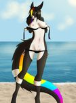  at beach bikini breasts camera down female flashing front_view genitalia hair hax-the-monster hybrid kangaroo looking looking_at_viewer mammal marsupial nipples piercing pinup pose pussy rainbow seaside solo swimsuit synth synth_(hax) water wet 
