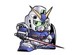  chibi energy_sword gundam gundam_0080 gundam_alex mecha nekoguruma sd_gundam shield sword weapon 