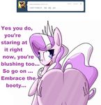  butt cutie_mark diamond_tiara_(mlp) friendship_is_magic fur hair multi-colored_hair my_little_pony overweight pink_fur pink_skin purple_hair secretgoombaman12345 traditional_media 