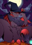  blue_eyes breasts candy canine claws female fluffy fox fur hair halloween holidays holydays invalid_tag long_hair mammal nintendo pok&#233;mon pok&eacute;mon solo video_games zoroark 