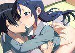  aragaki_ayase ass blush breast_grab kiss ore_no_imouto_ga_konna_ni_kawaii_wake_ga_nai seifuku shinya 