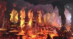  bird cave embers fire molten_rock no_humans original pillar scenery zudarts_lee 