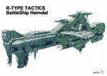  battleship cannon energy_gun irem no_humans r-type r-type_tactics rocket_launcher science_fiction ship signature space_craft warship weapon zasha 