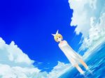  blue dutch_angle kagamine_rin pino_(birthdayparty) solo vocaloid water 