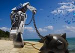  beach bug butterfly flock gundam insect mecha no_humans robographer sand solo turn_a_gundam turn_a_gundam_(mobile_suit) 