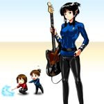  akiyama_mio chibi cosplay guitar hirasawa_ui hirasawa_yui instrument k-on! multiple_girls pointy_ears s_zenith_lee spock spock_(cosplay) star_trek stick uniform 