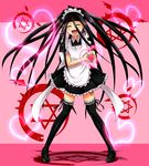  aia_(citrus) androgynous apron black_hair black_legwear bow crossdressing dress envy_(fma) frilled_legwear frills fullmetal_alchemist garters headband heart heart_hands hexagram long_hair maid maid_headdress male_focus mary_janes moe_moe_kyun! otoko_no_ko ouroboros parody ribbon shoes solo tattoo thighhighs zettai_ryouiki 