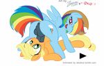  animated anus applejack_(mlp) balls cum cum_in_mouth cum_inside dickgirl duo equine fellatio friendship_is_magic horse intersex looking_back lying male mammal my_little_pony nude on_back oral oral_sex penetration penis pony rainbow_dash_(mlp) sex sleufoot swallowing zajice 