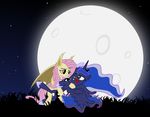 absurd_res alpha_channel bat_pony blue_fur blue_hair crown duo equine fangs female feral flutterbat_(mlp) fluttershy_(mlp) friendship_is_magic fur hair hi_res horn long_hair looking_at_viewer magister39 mammal my_little_pony pink_hair plain_background princess_luna_(mlp) red_eyes royalty smile smirk teal_eyes transparent_background winged_unicorn wings yellow_fur 