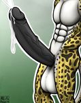  abs anthro aolun aolun_(artist) balls big_balls big_penis black_fur black_penis body_markings cheetah cum cumshot dripping erection faceless_male feline fur huge_penis humanoid_penis hyper hyper_penis king_cheetah long_penis male mammal markings muscles nude orgasm pecs penis pink_penis plain_background pose solo spots toned vein white_fur yellow_fur 