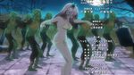  3d animated animated_gif bikini breasts butt_crack dancing graveyard headphones long_hair lowres moon nitroplus parody pink_hair soniani super_sonico swimsuit thriller tombstone zombie 