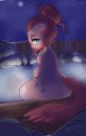  alternate_hairstyle anthro anthrofied blue_eyes butt cutie_mark equine eyelashes female friendship_is_magic fur hair horse looking_at_viewer mammal mingamia my_little_pony nude outside pink_fur pink_hair pinkie_pie_(mlp) pony solo tears water 
