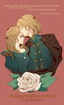  1boy 1girl a_song_of_ice_and_fire brother_and_sister brown_hair flower game_of_thrones loras_tyrell margaery_tyrell orange_eyes rose siblings 