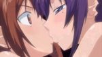  2girls animated animated_gif hanazono_aki kafun_shoujo_chuuihou! kiss multiple_girls tongue yuri 