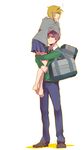  1girl ? bag bare_legs barefoot carrying gekkan_shoujo_nozaki-kun nojima school_bag school_uniform seo_yuzuki wakamatsu_hirotaka 