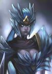  absurdres armor breasts cleavage helmet highres ice_drake_shyvana large_breasts league_of_legends shyvana solo upper_body vocky 