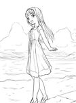  :d cloud commentary_request dress greyscale hairband long_hair looking_at_viewer monochrome nannaru_(nananana) ocean open_mouth original outdoors pier shore sky smile solo standing sundress walking water 