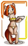  artful big_breasts bikini breasts cleavage clothed clothing creating_art equine female freckles friendship_is_magic glowing hair horn horse magic mammal my_little_pony navel orange_hair original_character plain_background stylus swimsuit tablet tg-0 tube_top unicorn 
