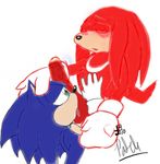  duo echidna fakerface fellatio gay hedgehog knuckles_the_echidna male mammal oral oral_sex patchblack penis plain_background sega sex sonic_(series) sonic_the_hedgehog tongue white_background 