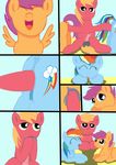  balls big_macintosh_(mlp) comic cutie_mark equine eyes_closed female feral friendship_is_magic group hair horse jbond mammal my_little_pony pegasus penis rainbow_dash_(mlp) scootaloo_(mlp) wings 