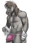  equine erection gamma-g horse male mammal penis solo tenting topless underwear undressing 